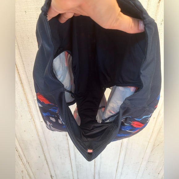 Athleta Ready Set Go Running Shorts Navy Blue, Orange Sz Small - Picture 7 of 7